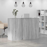 Reception Desk Grey Sonoma 155x50x103.5 cm Engineered Wood 3324201