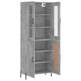 Highboard Concrete Grey 69.5x34x180 cm Engineered Wood 3198349