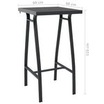 ZNTS 3 Piece Garden Bar Set Black 3073572