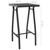 ZNTS 3 Piece Garden Bar Set Black 3073572