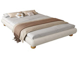 Upholstered bed, 4ft6 double bed 135190cm, Sturdy bed slats, Comfortable soft bed, Boucle N604P390167W