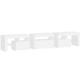 TV Cabinet with LED Lights White 200x36.5x40 cm 3152810