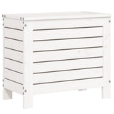 Garden Footstool White Solid Pine Wood Compact Modular 844889