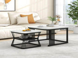 Nest of 2s Square Coffee Coffee Set Nesting Sofa Multi-functional End Side WF308436WAA