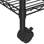 ZNTS 5-Tier Storage Shelf with Wheels 75x35x155 cm Black 250 kg 324630