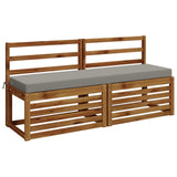 2-Piece Bench Cushions SOEST 2 pcs 100% Polyester Grey 949931