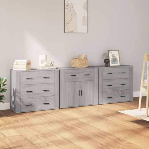 Sideboards 3 pcs Grey Sonoma Engineered Wood 3185429