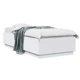 Bed Frame White 80 x 200 cm Engineered Wood 3429653