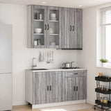 Kitchen Unit PORTO 4 pcs Grey Sonoma Engineered Wood 3438351