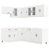 ZNTS 11 Piece Kitchen Cabinet Set Kalmar White Engineered Wood 3314881