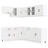 11 Piece Kitchen Cabinet Set Kalmar White Engineered Wood 3314881