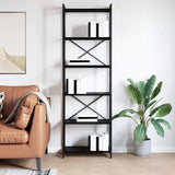 Bookshelf Black Oak 60 x 30 x 189.5 cm Engineered Wood 868377