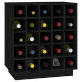Wine Cabinet Black 55.5x34x61 cm Solid Wood Pine 821531
