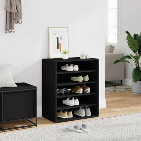 Shoe Cabinet Black 60x35x70 cm Engineered Wood 808937