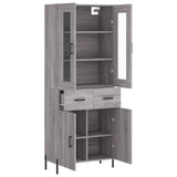 Highboard Grey Sonoma 69.5x34x180 cm Engineered Wood 3198543
