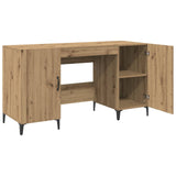 Desk with Storage Artisian Oak 140 x 50 x 75 cm Engineered Wood 8004203