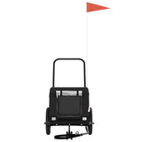 Pet Bike Trailer Black Oxford Fabric and Iron 94017