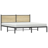 Metal Bed Frame without Mattress Sonoma Oak 183x213 cm 4007721