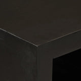 Sideboard Black 55x30x76 cm Solid Wood Mango and Iron 372001