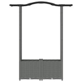Raised Bed with Trellis and Roof Light Grey 125 x 40 x 138 cm 42032578