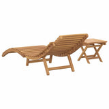 Sun Lounger 2 pcs Brown 198 x 55 x 58.5 cm Solid Teak Wood 42008388