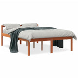 Senior Bed without Mattress Wax Brown 120x190 cm Small Double Solid Wood Pine 844152