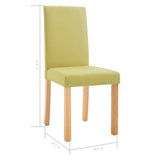 Dining Chairs 4 pcs Green Fabric 249225