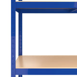 5-Layer Shelves 2 pcs Blue Steel&Engineered Wood 3154195