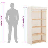 Wardrobe White 79x40x170 cm Fabric 248190