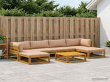 Sofa Set 7 pcs Natural Solid Acacia Wood 3417297