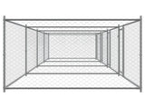 Dog Cage with Doors Grey 8x2x1.5 m Galvanised Steel 3209575