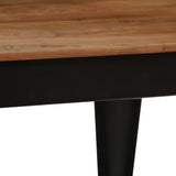 Dining Table Solid Acacia Wood and Steel 120x60x76 cm 246295