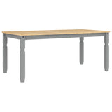 Dining Table Corona Grey 180x90x75 cm Solid Wood Pine 4005721