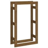 Firewood Rack Honey Brown 60x25x100 cm Solid Wood Pine 822415