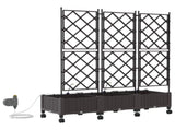 Garden Planter with Irrigation&Wheels 3 pcs Brown PP 3423086
