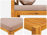 Sofa Set 4 pcs Natural Solid Acacia Wood 3417241