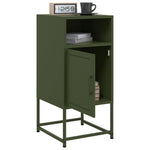 ZNTS Bedside Cabinets 2 pcs Olive Green 36x39x78 cm Steel 846575