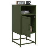 ZNTS Bedside Cabinets 2 pcs Olive Green 36x39x78 cm Steel 846575