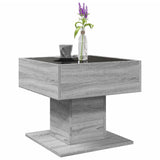 Coffee Table with LED Grey Sonoma 50x50x45 cm Engineered Wood 847530