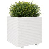 Garden Planter White 70x70x72.5 cm Solid Wood Pine 3282585