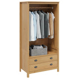 Wardrobe HILL Honey Brown 84 x 50 x 170 cm Solid Pine Wood 42025042