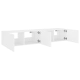 TV Wall Cabinets with LED Lights 2 pcs White 80x35x31 cm 837282