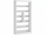 Bookcase, 6-Tier Bookshelf with Open Storage Shelves, Cubes, 180 cm Tall Display Shelf with T3398P550303