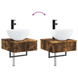 Bathroom Cabinet Set 5 pcs Smoked Oak 43 x 11.5 x 60.5 cm 3406291