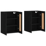 Wall Mounted Cabinets 2 pcs Black Engineered Wood 3198034