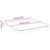Square Flower Tray 24 pcs Brick Red 32 x 32 x 2.5 cm Plastic 42020371