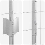 Fence with Posts Silver 1.2 x 25 m Steel 3336200