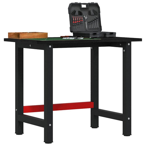 Workbench Dark Brown 100x60x81.5 cm Solid Wood Oak 3309672