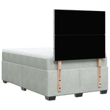 Box Spring Bed with Mattress Light Grey 120x200 cm Velvet 3290882