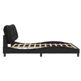 Bed Frame without Mattress "Hvar" Black 180x200 cm Super King Faux Leather 3208052